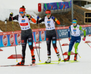 Nathalie Armbruster (GER), Jenny Nowak (GER), Ema Volavsek (SLO), (l-r)