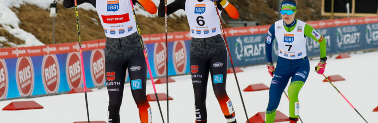 Nathalie Armbruster (GER), Jenny Nowak (GER), Ema Volavsek (SLO), (l-r)