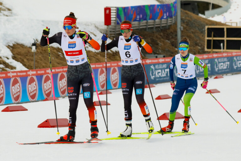 Nathalie Armbruster (GER), Jenny Nowak (GER), Ema Volavsek (SLO), (l-r)