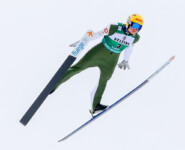 Leevi Mutru (FIN) beim letzten Sprung seiner Karriere.