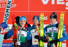 Das Podium: Stefan Rettenegger (AUT), Johannes Lamparter (AUT), Kristjan Ilves (EST), (l-r)