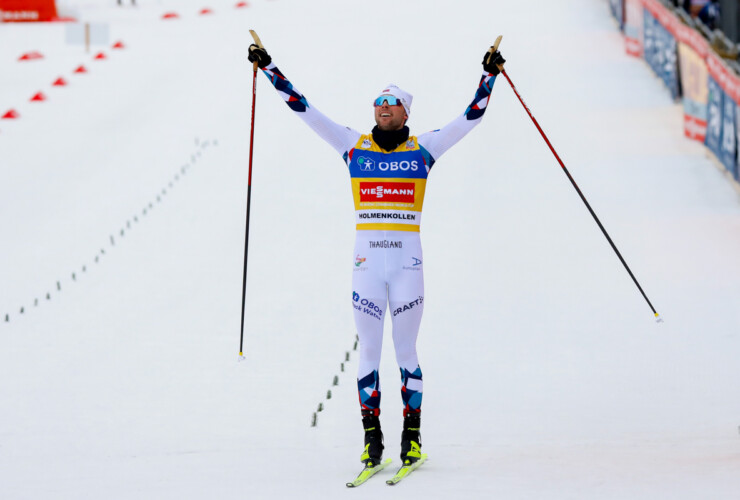 Jarl Magnus Riiber (NOR) gewinnt auch den zweiten Wettbewerb am Holmenkollen.