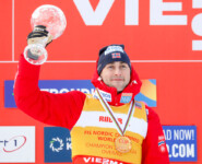 Jarl Magnus Riiber (NOR) gewinnt die kleine Kristallkugel des besten Sprinters.