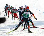 Julian Schmid (GER) führt die Verfolger an.