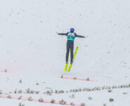 Mario Seidl (AUT) beim Landeanflug auf 136 Meter.