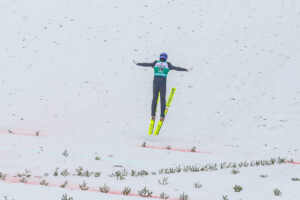Mario Seidl (AUT) beim Landeanflug auf 136 Meter.