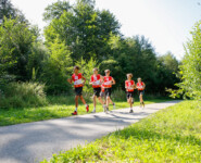 Aaron Hochenegg (AUT), Hannes Mey (GER), Victor Hugo Sivle (NOR), Leon Kristoffer Kjoellestad (NOR), Maximilian Ferner (AUT), (l-r) beim Youth Cup