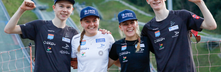 Jens Luraas Oftebro (NOR), Marte Leinan Lund (NOR), Ida Marie Hagen (NOR), Einar Luraas Oftebro (NOR), (l-r)