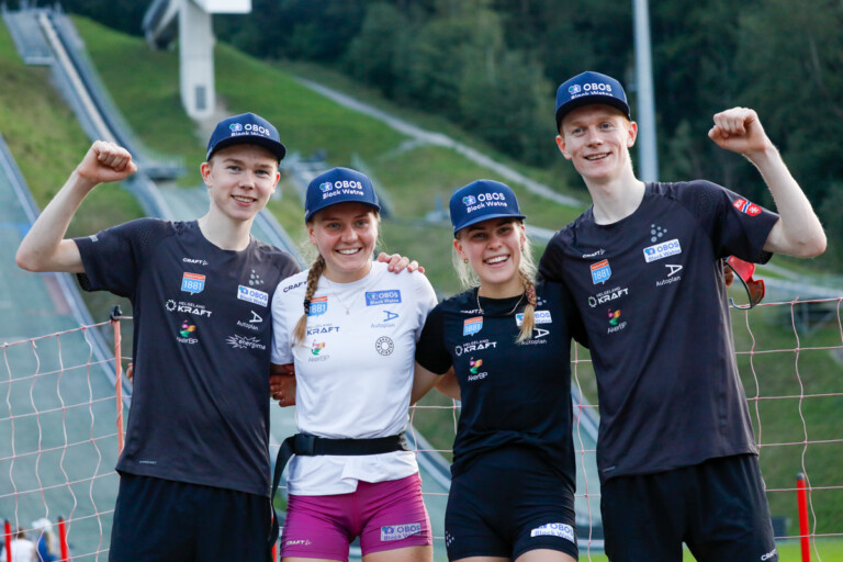 Jens Luraas Oftebro (NOR), Marte Leinan Lund (NOR), Ida Marie Hagen (NOR), Einar Luraas Oftebro (NOR), (l-r)