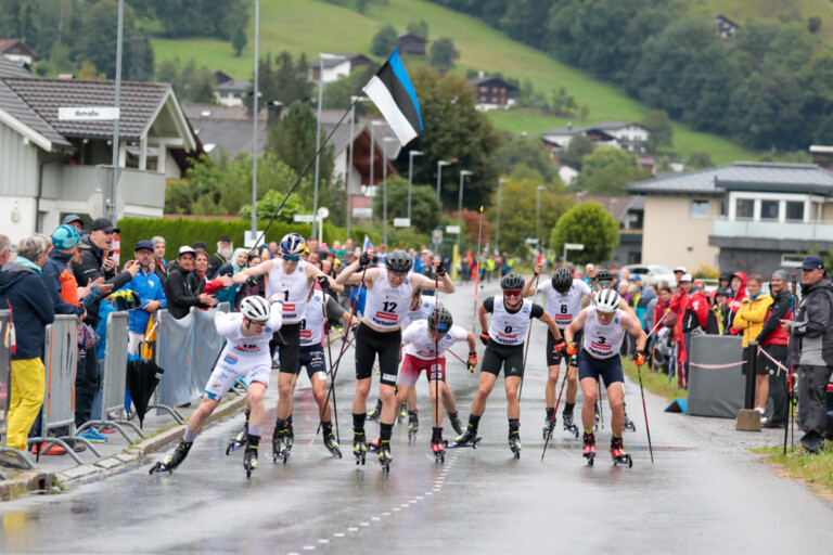 Zielsprint: Einar Luraas Oftebro (NOR), Kristjan Ilves (EST), Jens Luraas Oftebro (NOR), (l-r)