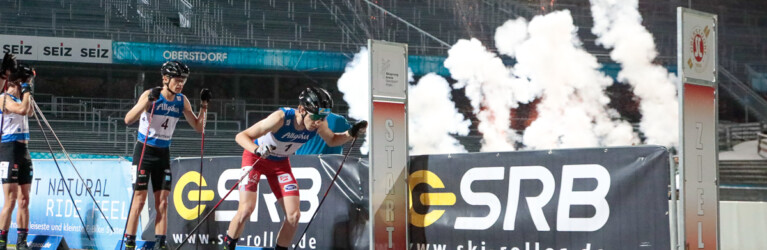 Böllerschüsse als Startsignal: David Mach (GER), Thomas Rettenegger (AUT), (l-r)