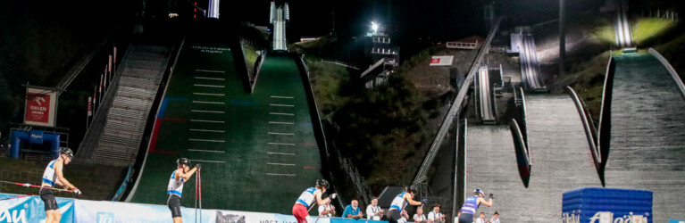 Thomas Rettenegger (AUT), Johannes Rydzek (GER), Kristjan Ilves (EST), (l-r)