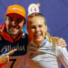 Die beiden Tagessieger: Johannes Rydzek (GER), Ida Marie Hagen (NOR), (l-r)