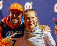 Die beiden Tagessieger: Johannes Rydzek (GER), Ida Marie Hagen (NOR), (l-r)