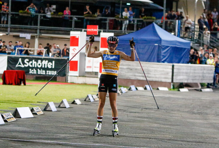 Jenny Nowak (GER) freut sich über Platz 3.