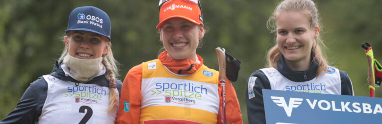 Ida Marie Hagen (NOR), Jenny Nowak (GER), Ema Volavsek (SLO), (l-r)