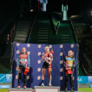 Das Podium der Damen: Nathalie Armbruster (GER), Ida Marie Hagen (NOR), Jenny Nowak (GER), (l-r)