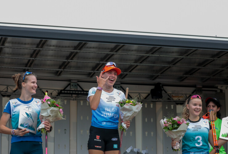 Das Podium der Damen: Ema Volavsek (SLO), Jenny Nowak (GER), Minja Korhonen (FIN)