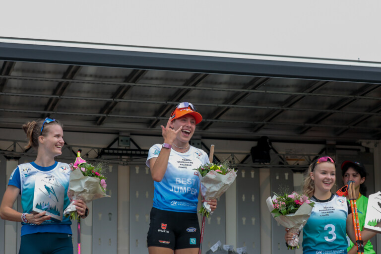 Das Podium der Damen: Ema Volavsek (SLO), Jenny Nowak (GER), Minja Korhonen (FIN)