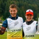 Die Gesamtsieger des Sommers: Laurent Muhlethaler (FRA), Jenny Nowak (GER), (l-r)