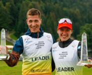 Die Gesamtsieger des Sommers: Laurent Muhlethaler (FRA), Jenny Nowak (GER), (l-r)