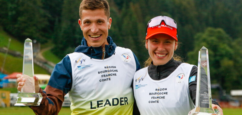 Die Gesamtsieger des Sommers: Laurent Muhlethaler (FRA), Jenny Nowak (GER), (l-r)