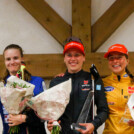 Die Gesamtsieger der Damen: Ema Volavsek (SLO), Jenny Nowak (GER), Nathalie Armbruster (GER), (l-r)