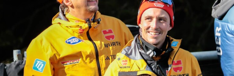 DSV-Trainer Kai Bracht (GER), Eric Frenzel (GER) (l-r)