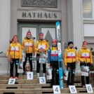 Die Tagessiegerinnen: Nathalie Armbruster (GER), Jenny Nowak (GER), Svenja Wuerth (GER), Trine Goepfert (GER), Cindy Haasch (GER), Maria Gerboth (GER), (l-r)