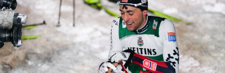 Jarl Magnus Riiber (NOR) musste hart für seinen Sieg arbeiten.