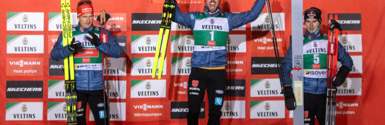 Julian Schmid (GER), Johannes Rydzek (GER), Vinzenz Geiger (GER), (l-r)