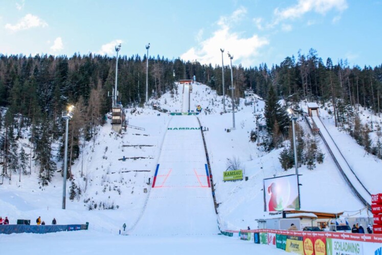 Die Skisprungschanze in Ramsau am Dachstein