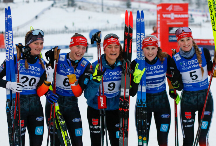 Cindy Haasch (GER), Jenny Nowak (GER), Nathalie Armbruster (GER), Maria Gerboth (GER), Ronja Loh (GER) (l-r)