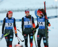 Jenny Nowak (GER), Ronja Loh (GER), Nathalie Armbruster (GER), (l-r)