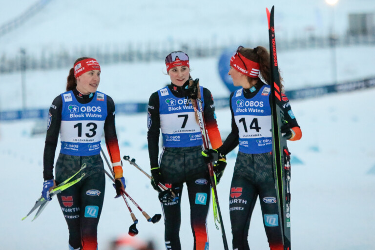 Jenny Nowak (GER), Ronja Loh (GER), Nathalie Armbruster (GER), (l-r)