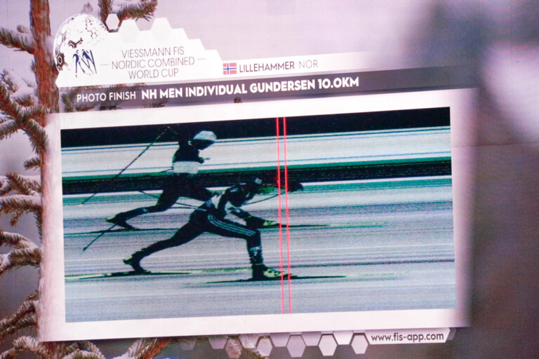 Foto-Finish um Platz 2: Johannes Lamparter (AUT), Julian Schmid (GER), (l-r)