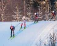Julian Schmid (GER), Jarl Magnus Riiber (NOR), Johannes Lamparter (AUT), (l-r)