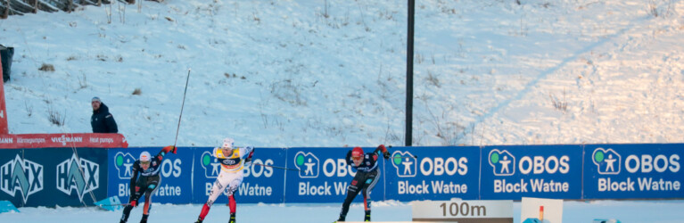 Vinzenz Geiger (GER), Jarl Magnus Riiber (NOR), Julian Schmid (GER), (l-r)