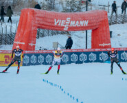 Vinzenz Geiger (GER), Jarl Magnus Riiber (NOR), Julian Schmid (GER), (l-r)