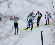 Johannes Lamparter (AUT), Ilkka Herola (FIN), Jarl Magnus Riiber (NOR), Johannes Rydzek (GER), Jens Luraas Oftebro (NOR), (l-r)