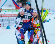 Mille Marie Hagen (NOR), Lena Brocard (FRA), Ida Marie Hagen (NOR), (l-r)