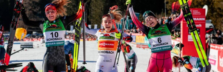 Nathalie Armbruster (GER), Ida Marie Hagen (NOR), Haruka Kasai (JPN), (l-r)