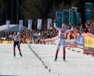 Johannes Lamparter (AUT) und Jens Luraas Oftebro (NOR) (l-r) im Zielsprint