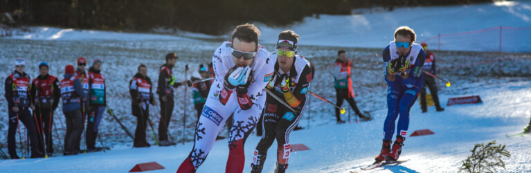 Joergen Graabak (NOR), Manuel Faisst (GER), Vid Vrhovnik (SLO), (l-r)