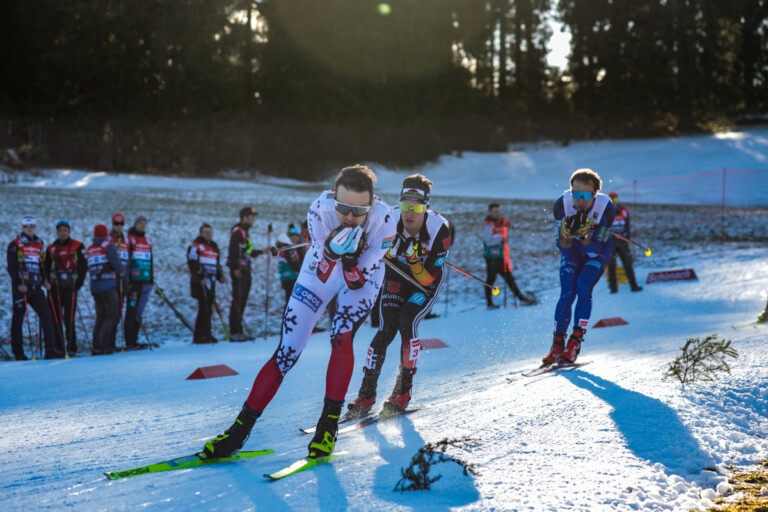 Joergen Graabak (NOR), Manuel Faisst (GER), Vid Vrhovnik (SLO), (l-r)