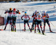 Verfolgergruppe: Franz-Josef Rehrl (AUT), Julian Schmid (GER), Stefan Rettenegger (AUT), Vinzenz Geiger (GER), Lukas Greiderer (AUT), Martin Fritz (AUT), (l-r)