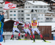Joergen Graabak (NOR), Jens Luraas Oftebro (NOR), Jarl Magnus Riiber (NOR), (l-r)