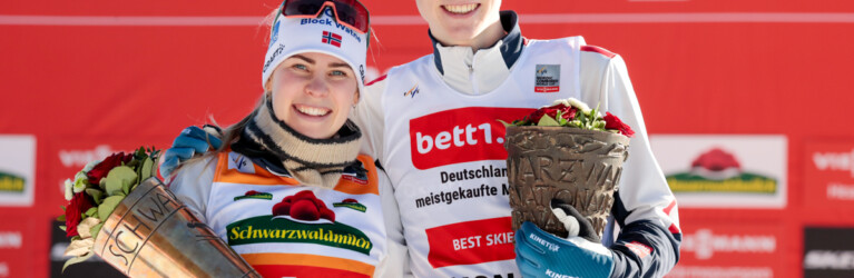 Die Gewinner der Schwarzwaldpokale: Ida Marie Hagen (NOR), Jens Luraas Oftebro (NOR)