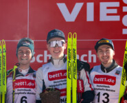Das Podium der Herren: Johannes Lamparter (AUT), Jens Luraas Oftebro (NOR), Ilkka Herola (FIN), (l-r)