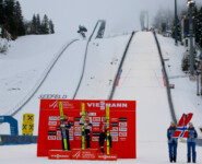 Johannes Lamparter (AUT), Jarl Magnus Riiber (NOR), Jens Luraas Oftebro (NOR), (l-r)
